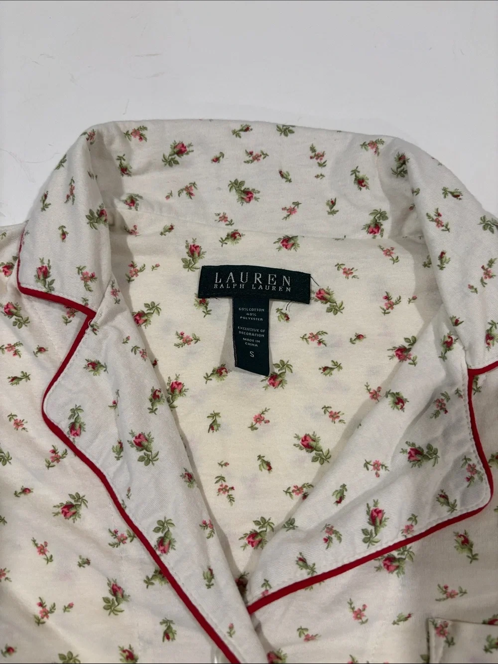 Vintage Lauren Ralph Lauren floral pajama set size small